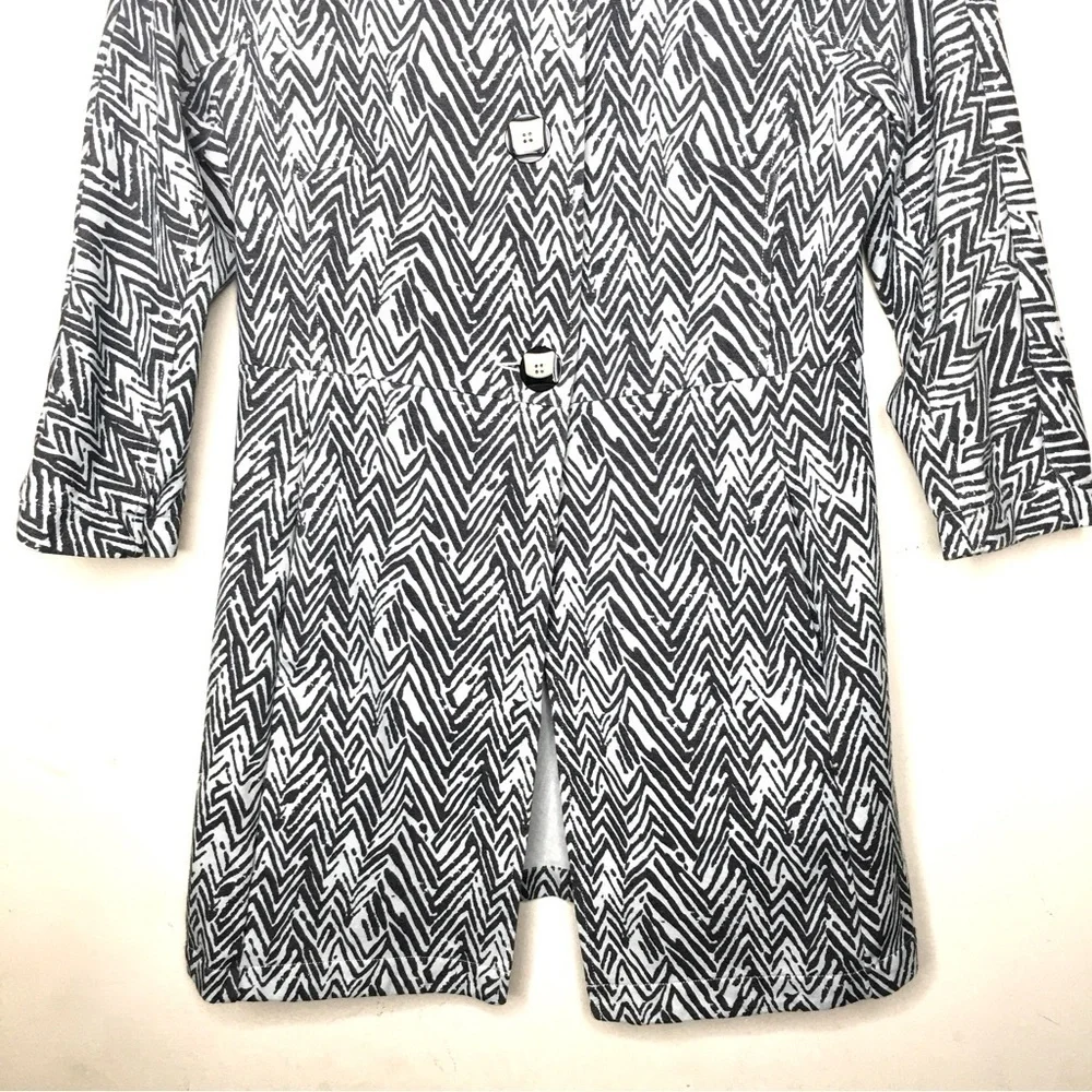 CAbi Zig Zag Chevron Zebra Ponte‎ Knit Jacket Coat